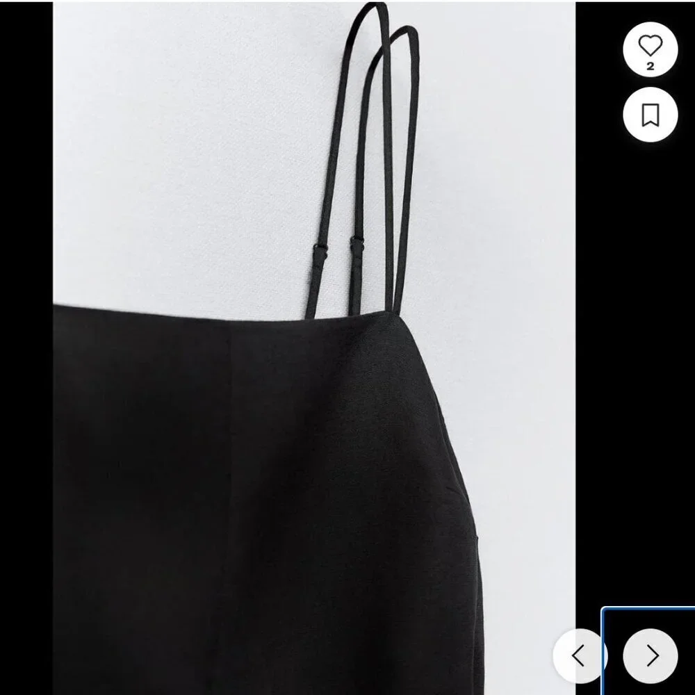 Zara LINEN BLEND STRAPPY JUMPSUIT - Size M Brand New With Tags